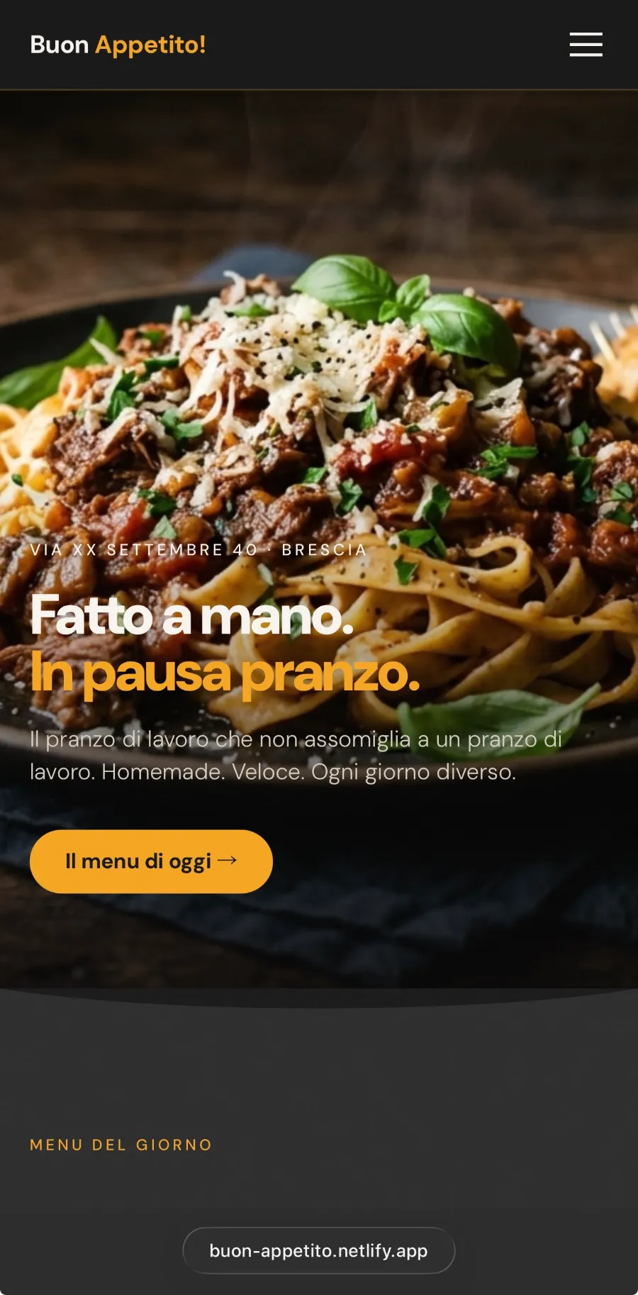 Buon Appetito! — pranzo di lavoro homemade